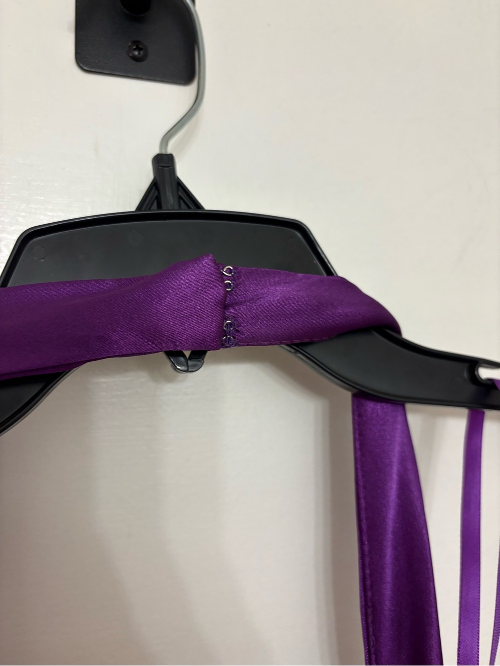 Vintage Caché Y2K Purple Liquid Satin Halter Gown Whimsigoth Formal Dress 4 - Picture 8 of 11